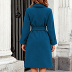 Women's Belted Wrap Coat with Bow-Tie Waist, view 12