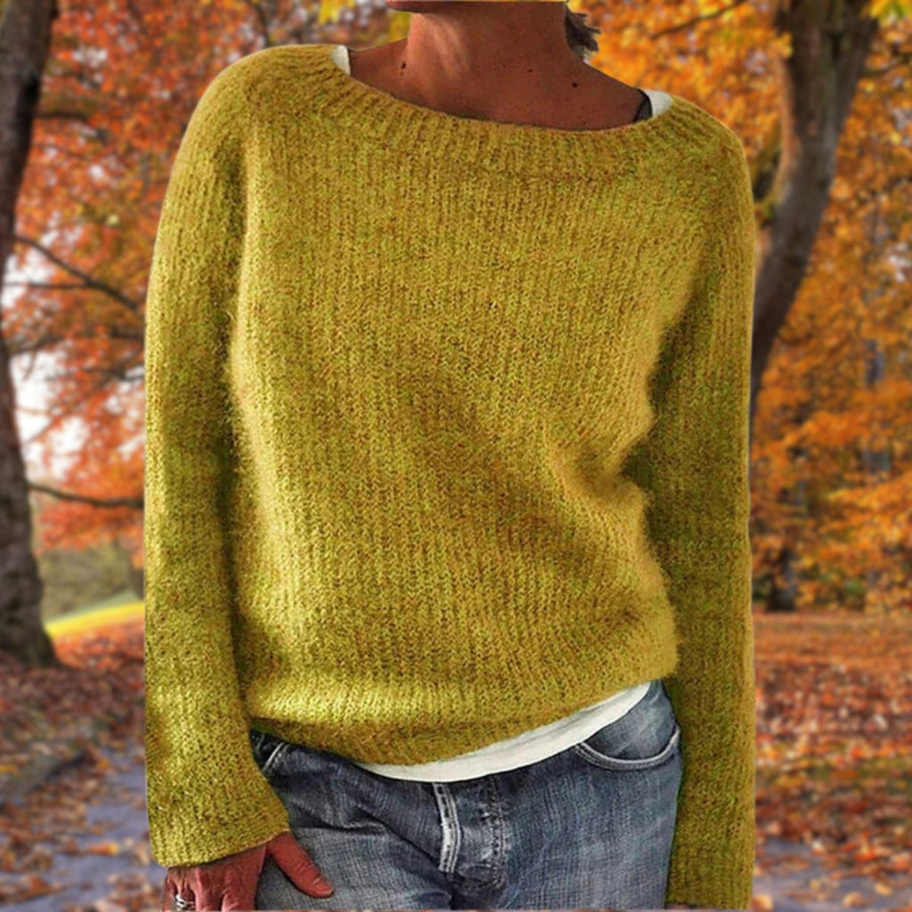 Women's Boat Neck Fine Knit Jumper, Yellow, view 1