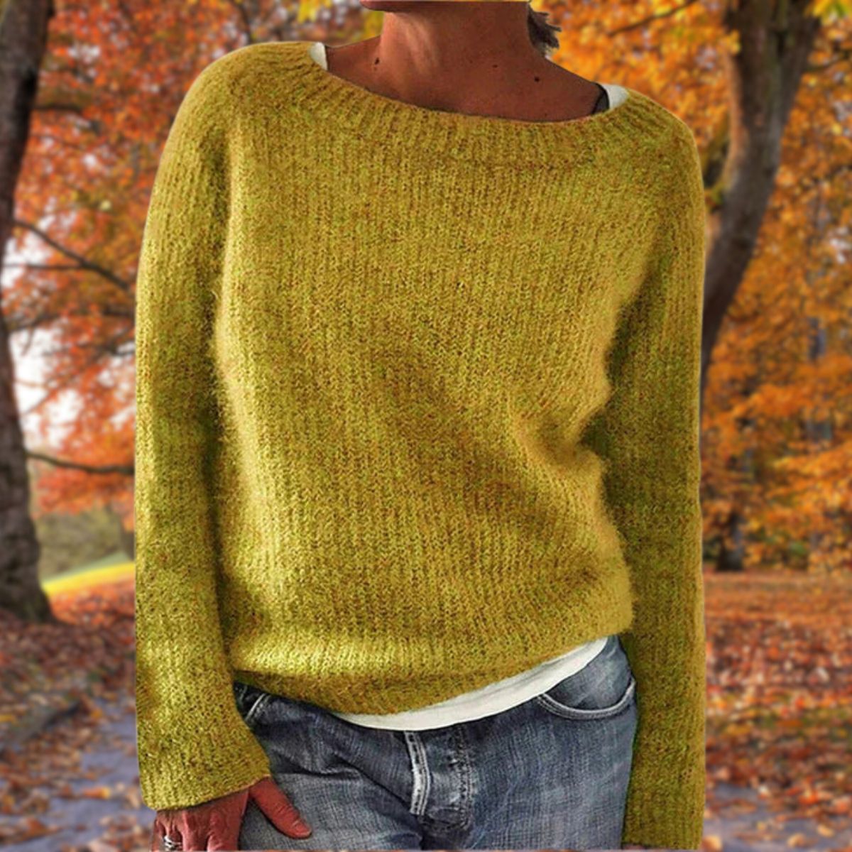Women's Boat Neck Fine Knit Jumper, Yellow, view 1