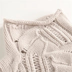 Women's Cable Knit Jumper with Pointelle Turtleneck, view 5
