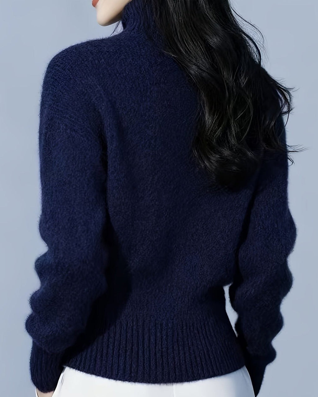 Women's Stand Collar Knit Cardigan with Button Front, view 5