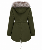 Women's Fleece-Lined Parka with Faux-Fur Hood Trim, view 6