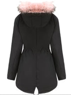 Women's Fleece-Lined Parka with Faux-Fur Hood Trim, view 8