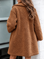 Women's Longline Open-Front Teddy Coat, view 2