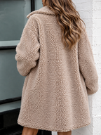 Women's Longline Open-Front Teddy Coat, view 4