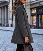 Women's Open-Front Herringbone Coat, view 2