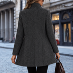 Women's Open-Front Herringbone Coat, view 3
