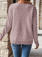 Women's Relaxed Chevron Open Knit V-Neck Jumper, view 5