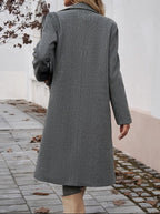 Women's Tailored Long Coat with Satin Lining, view 2