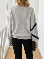Women's V-Neck Jumper with Knitted Bow Detail, view 2